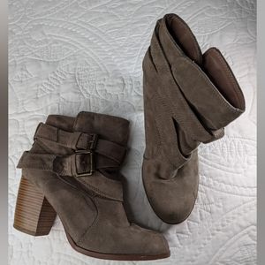 Booties | Gray Booties with Heel | Women's Size 8